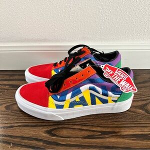 Vans Old Skool Statement Women’s Multi Color Block Skate Shoes Size 7 NEW